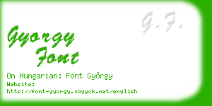 gyorgy font business card